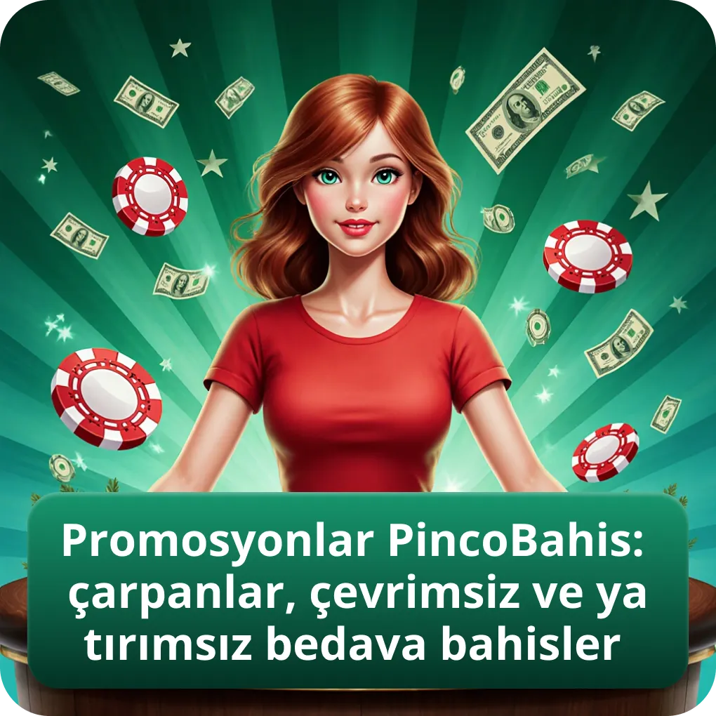 Promosyonlar PincoBahis: çarpanlar, çevrimsiz ve yatırımsız bedava bahisler